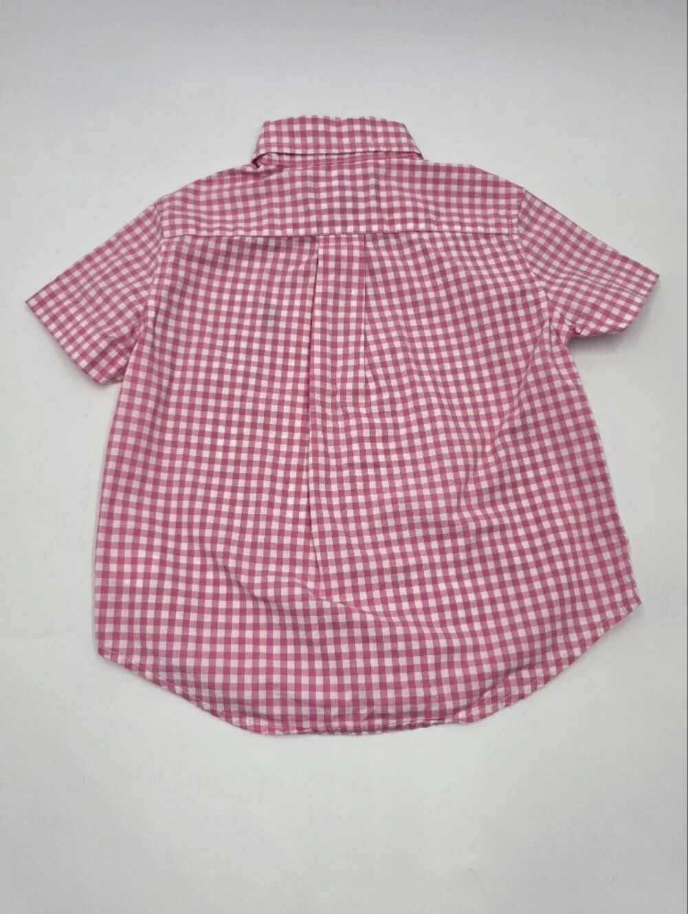 Ralph Lauren boys' pink gingham short-sleeved button down shirt size 2T